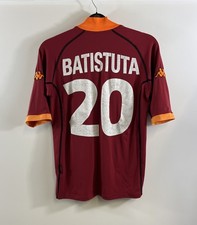 AS Roma Batistuta 20 Home Football Shirt 2001/02 Adults Large Kappa H915