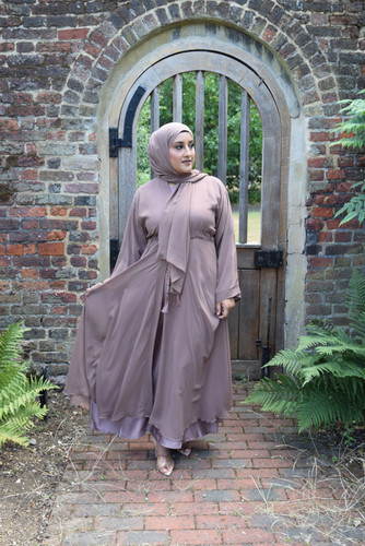 Reem chiffon open jacket - open, abaya