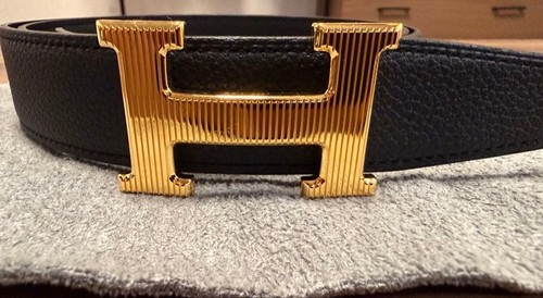 Hermes buckle leather belt - hermes,