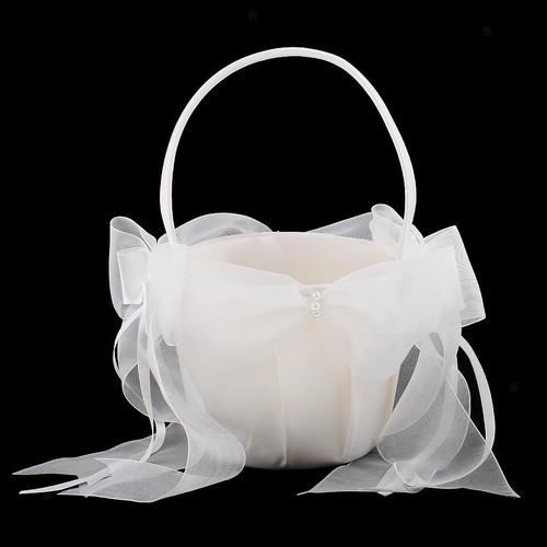 Beige satin flower girl - satin,