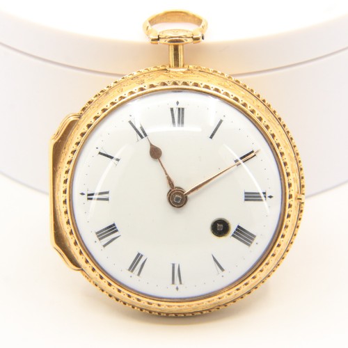 Antique 22ct gold verge pocket - 22ct,