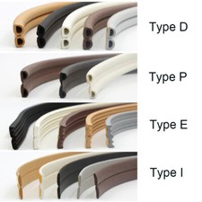 5M/10M Draught Excluder Weather Strip Rubber Seal Foam Sticky Tape Door Window
