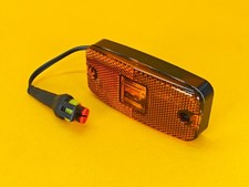 LED Side Marker Light + SuperSeal Plug 10-30V Amber Reflector Lamp for Trailer