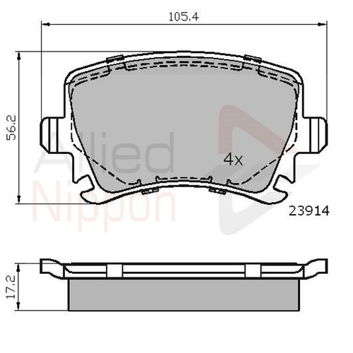 Brake pads set for skoda - brake,