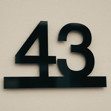 House Number Plaques Personalised House Signs Door Signs Black Floating Plaque