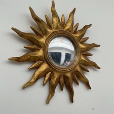Golden Sun Mirror - 31 Cm- Convex / Sunburst / Fisheye New