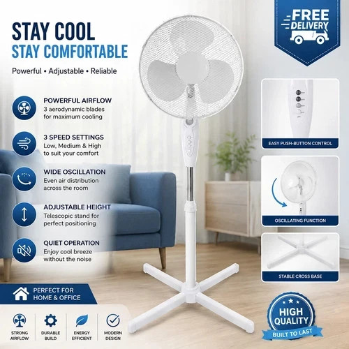 Pedestal fan oscillating 3 - oscillating,