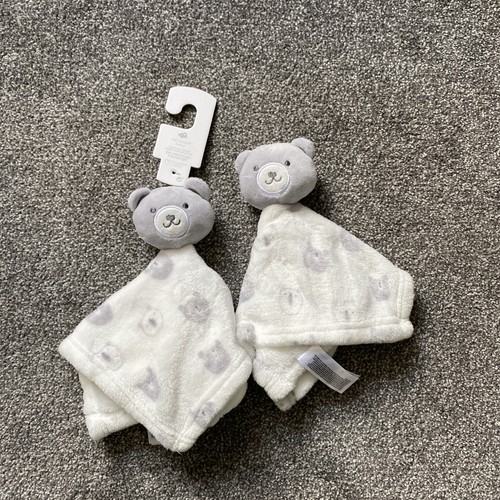 Two primark grey white - grey, teddy