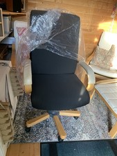 Proper Wood & Italian Leather Office Chair