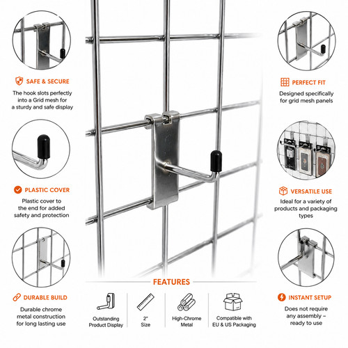 Grid mesh single prong - 2",