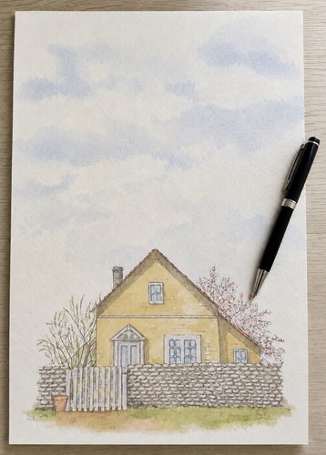 Cottage writing paper - paper, a4