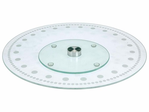 Glass lazy susan 35cm rotating - 35cm,