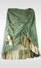 Rene Derhy vintage long patchwork cottagecore boho fairycore embroidered skirt