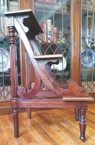 Vintage mahogany library steps - vintage,