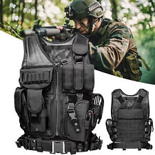 Tactical Vest Adjustable Molle Assault Combat Gear Swat Plate Carrier
