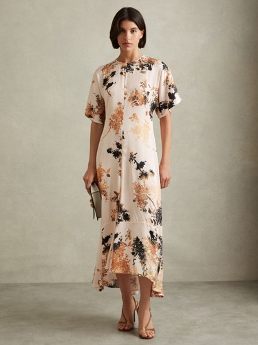 Reiss womens midi printed - womens,