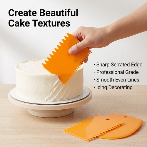 Plastic icing scraper fondant - icing,