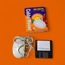 Arowana 1990s Mouse Vintage With Box And Floppy Disk Set Up