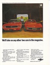 Rare 1969 Camaro SS Sport Coupe & Corvette Coupe Ad