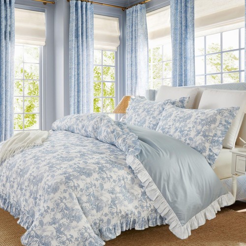 French country toile duvet - country,