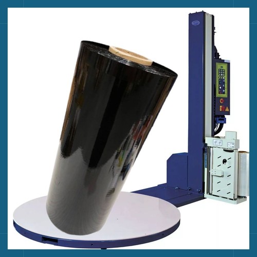 Black pallet shrink wrap - black,