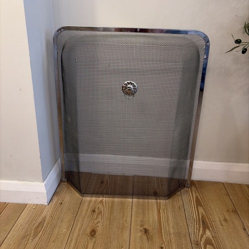 Vintage silver metal fireplace - vintage,