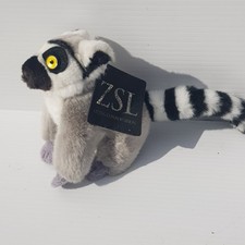 Ring Tailed Lemur Plush Stuffed Animal NEW with tag NWT by ZSL 20cm