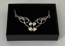 Vintage Sterling Silver Art Nouveau Style Necklet / Necklace