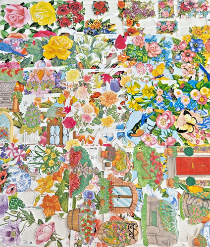 Decoupage lithograph vintage - decoupage,