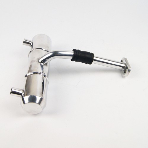 Aluminium twin tuned exhaust - aluminium,