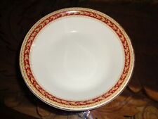 Sampson Bridgwood Lifelong Ironstone England Dessert Bowl Red & Gold Rim #2