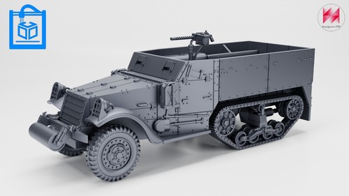 Half track vehicle print - half-track,