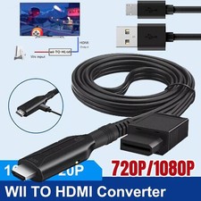 Wii to HDMI Adapter Converter With Cable Full HD Plug&Play for Television PC