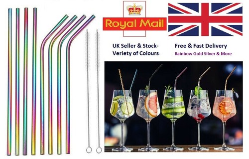 Metal straws reusable mix - metal,