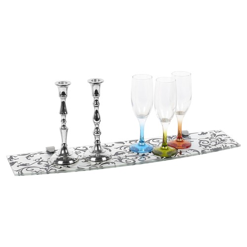 Large bowed floating - large, glass