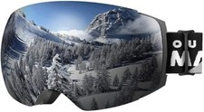 OutdoorMaster Ski Goggles PRO - Frameless, Interchangeable Lens 100% UV400 Prote