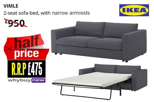 Rrp 950 ikea vimle - rrp:£950, two