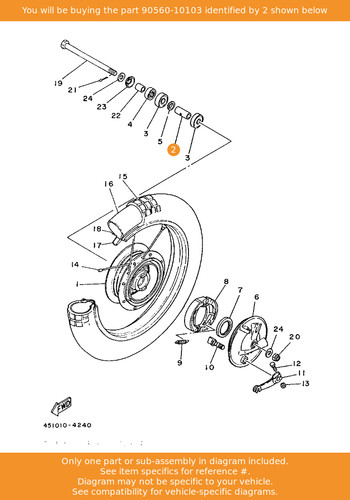 Yamaha spacer 90560 10103 - spacer,, oem