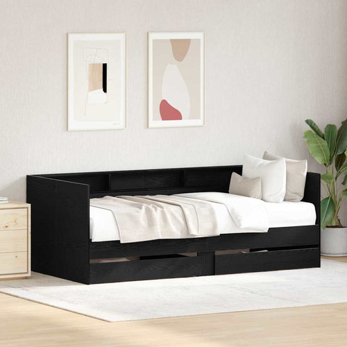 Daybed with headboard black - with,