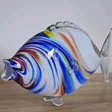 Art glass Fish LARGE!! Murano Glass Ornament 16cm Tall X 34cm Long.