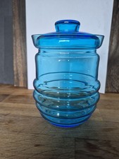 MCM Vintage Retro Blue Glass