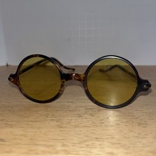 Vintage 1930s Art Deco Willson Tortoise Sunglasses Frames with Yellows Lenses.