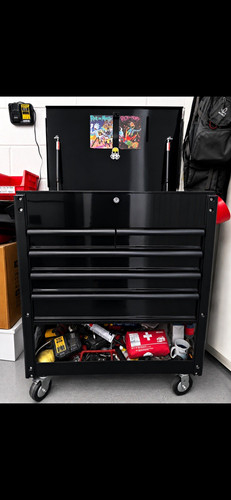 Tool trolley with - , tools.