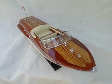 Riva Ariston 26" Cream Wood Model Boat L70 Handmade Model Beautiful Home Decor