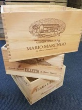 3 x ITALIAN WOODEN WINE CRATES