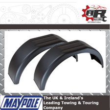 PAIR Maypole 14" Single Deluxe Plastic Trailer Mudguard - 790x220x370mm - MP2708