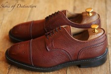 Alfred Sargent Brown Leather Derby Brogue Shoes Men's UK 9 US 10 EU 43
