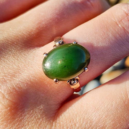 Vintage 14ct gold nephrite - 14ct,