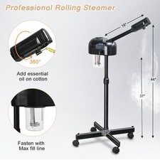 Professional Stand Ozone Facial Steamer with Hot Mist Function Height Adjustable