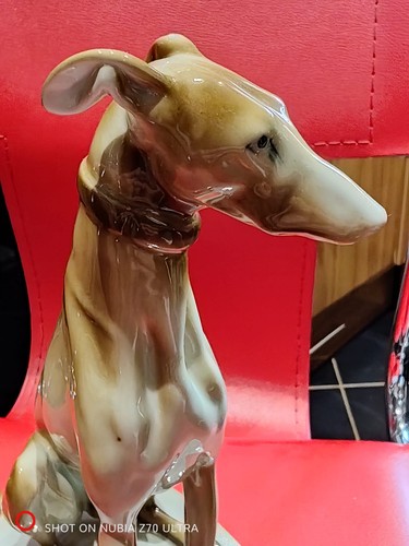 Zsolnay greyhound pair - zsolnay,